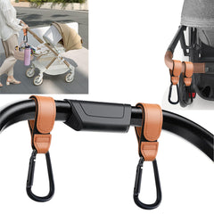 DEIHAALEN leather hook plus aluminum carabiner holds items up to 10 kg.