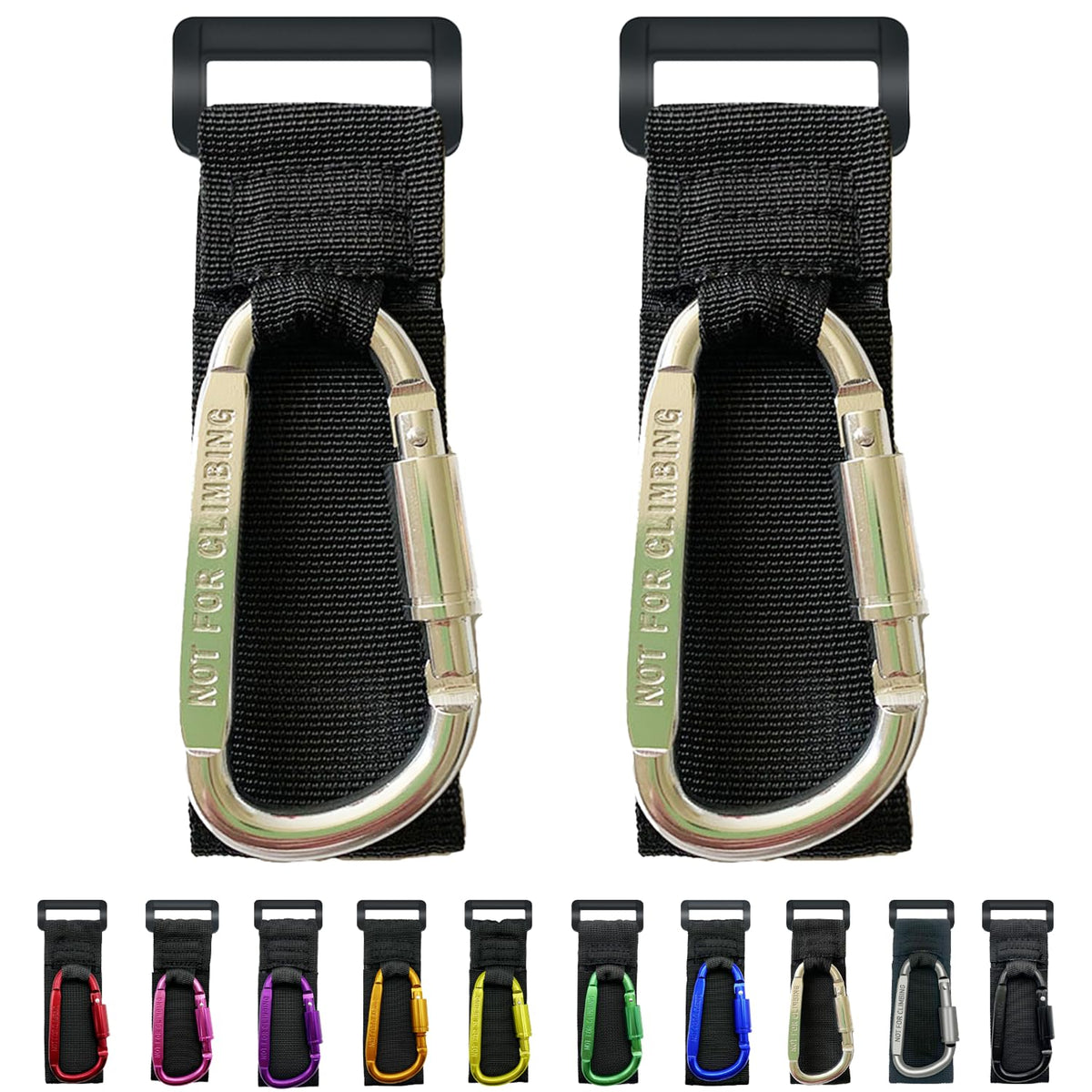 DEIHAALEN stroller hook with one-hand open design for secure bag attachment.