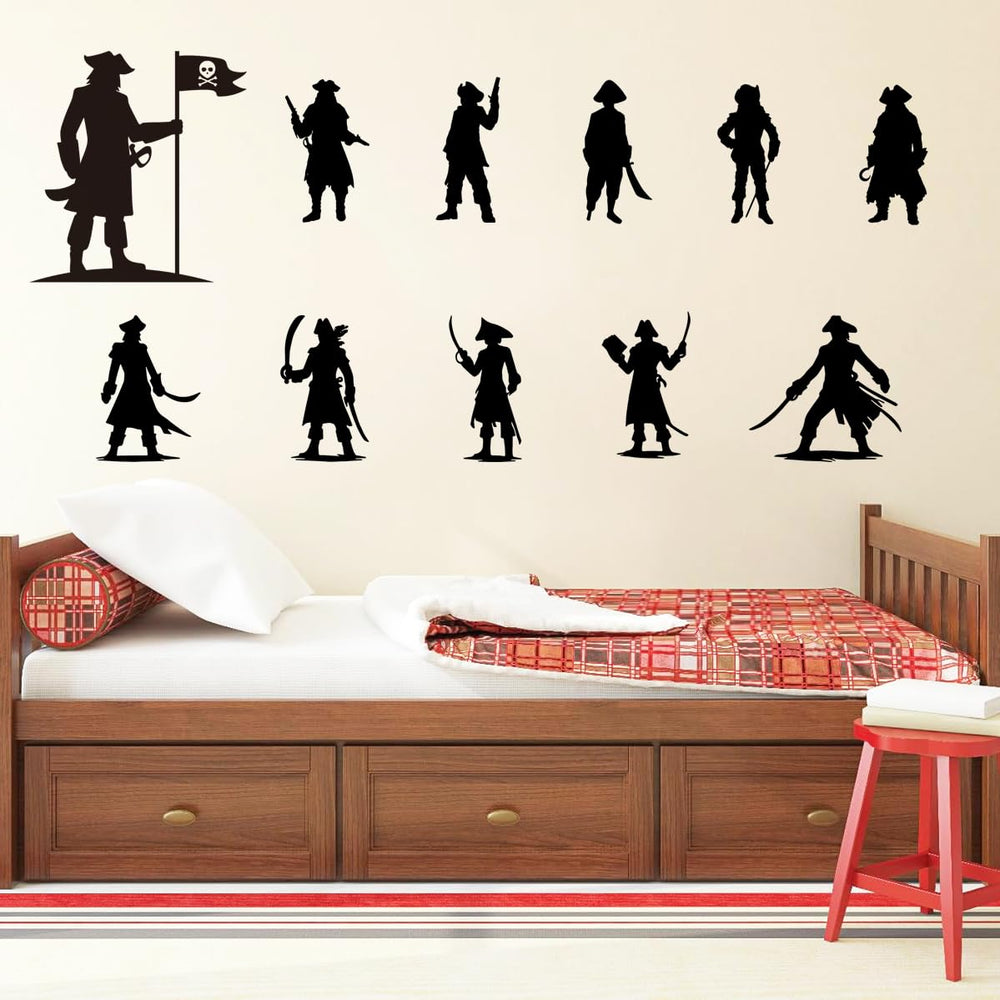 DEIKOKA pirates silhouette wall decal adds adventurous charm to any living space.