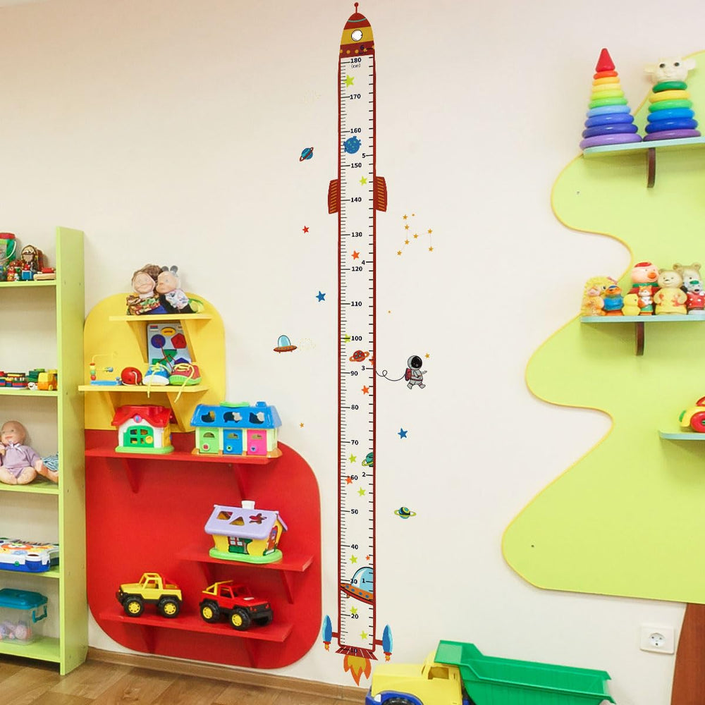 DEKMILE astronaut rocket mural adds playful space vibe