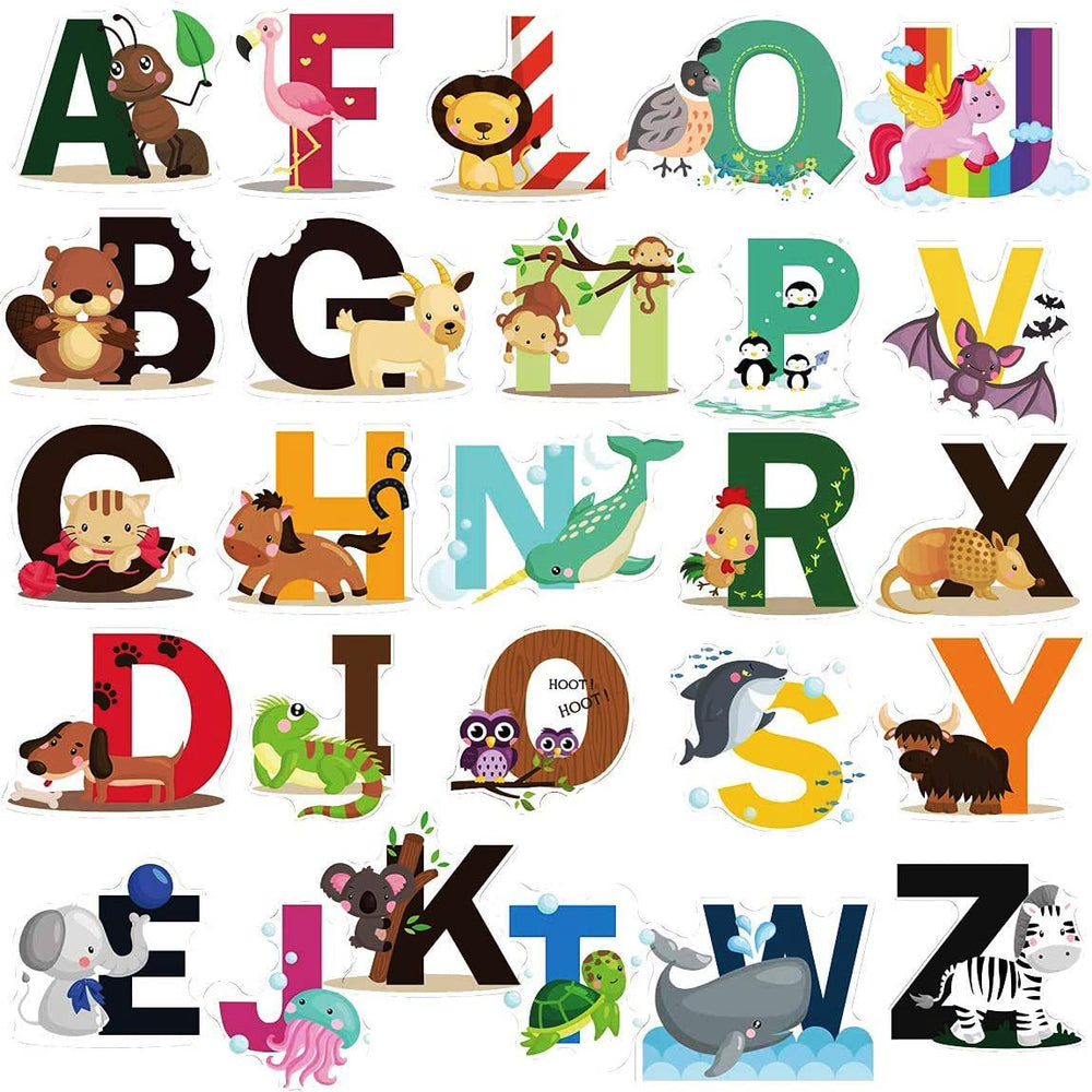 DEKOSH Animal Alphabet letters wall decor for bright nursery spaces