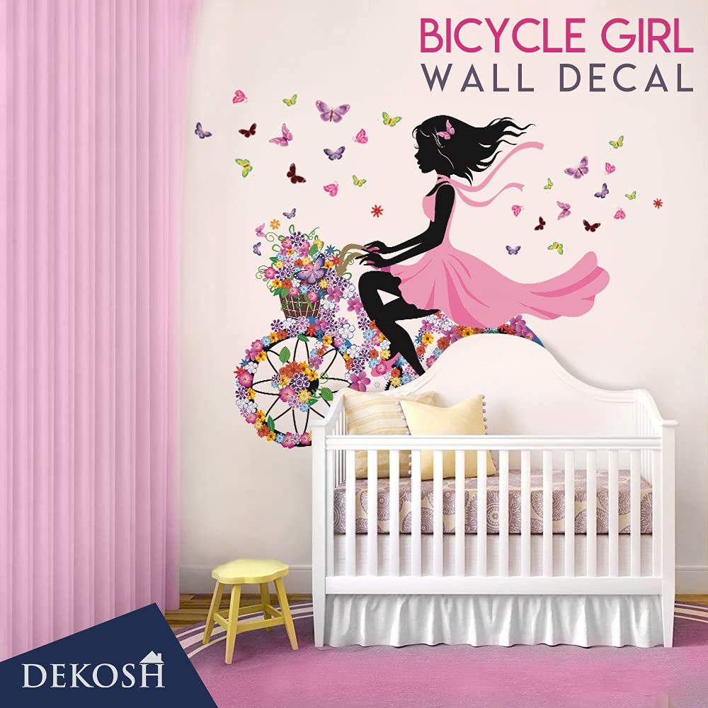 DEKOSH flutter butterflies decals add soft, magical touches to a girl's room
