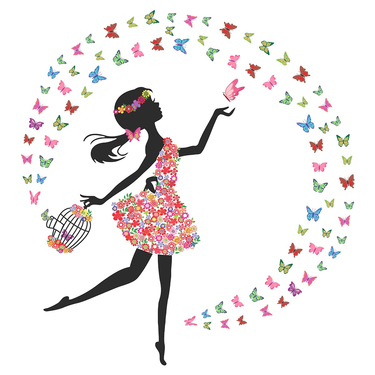 DEKOSH girl wall decals for baby nursery add whimsy and easy decor.