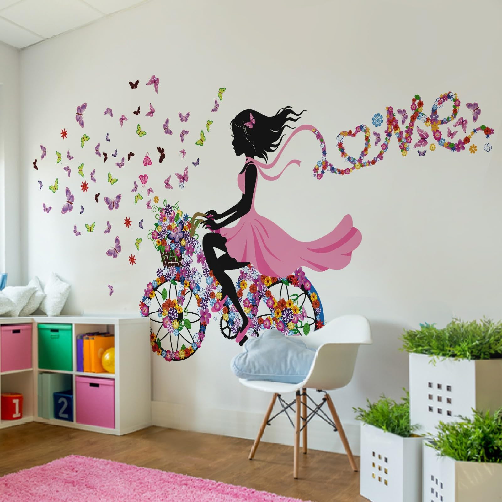 DEKOSH flower decals create cheerful accents for girls' rooms