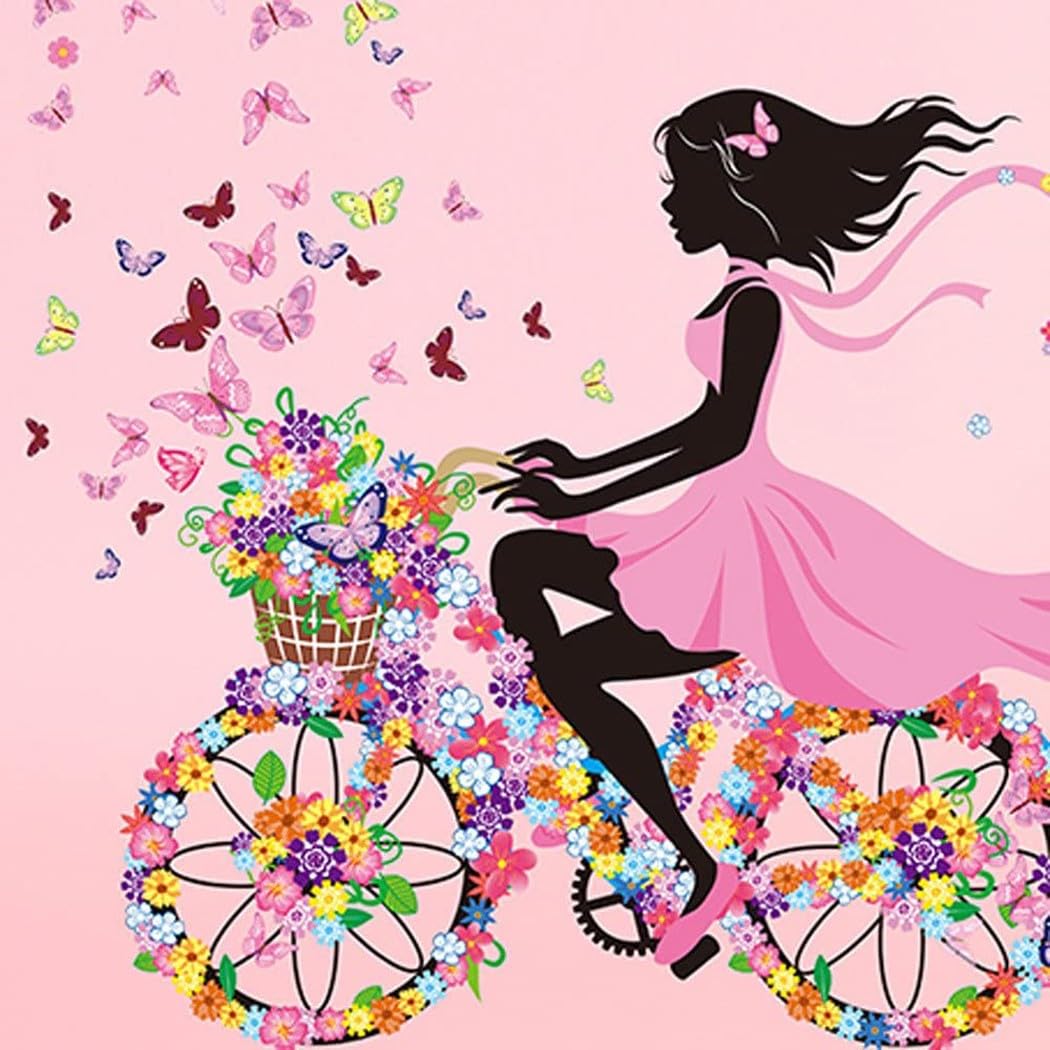 DEKOSH girl wall decals in pink dress brighten nursery walls