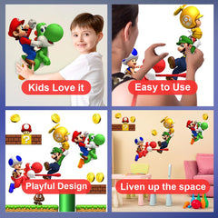 DEKOSH Mario wall decal easy to apply with peel-and-stick design