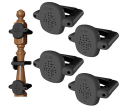 Della Stella banister adapter on round or square post for no-drill gate mounting.