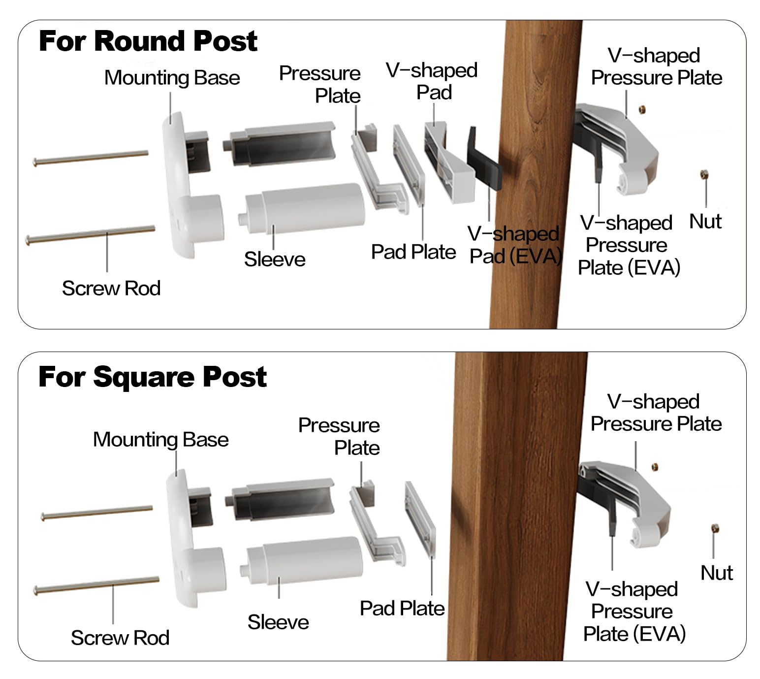 Della Stella no-drill installation keeps stairs damage-free and renter-friendly.