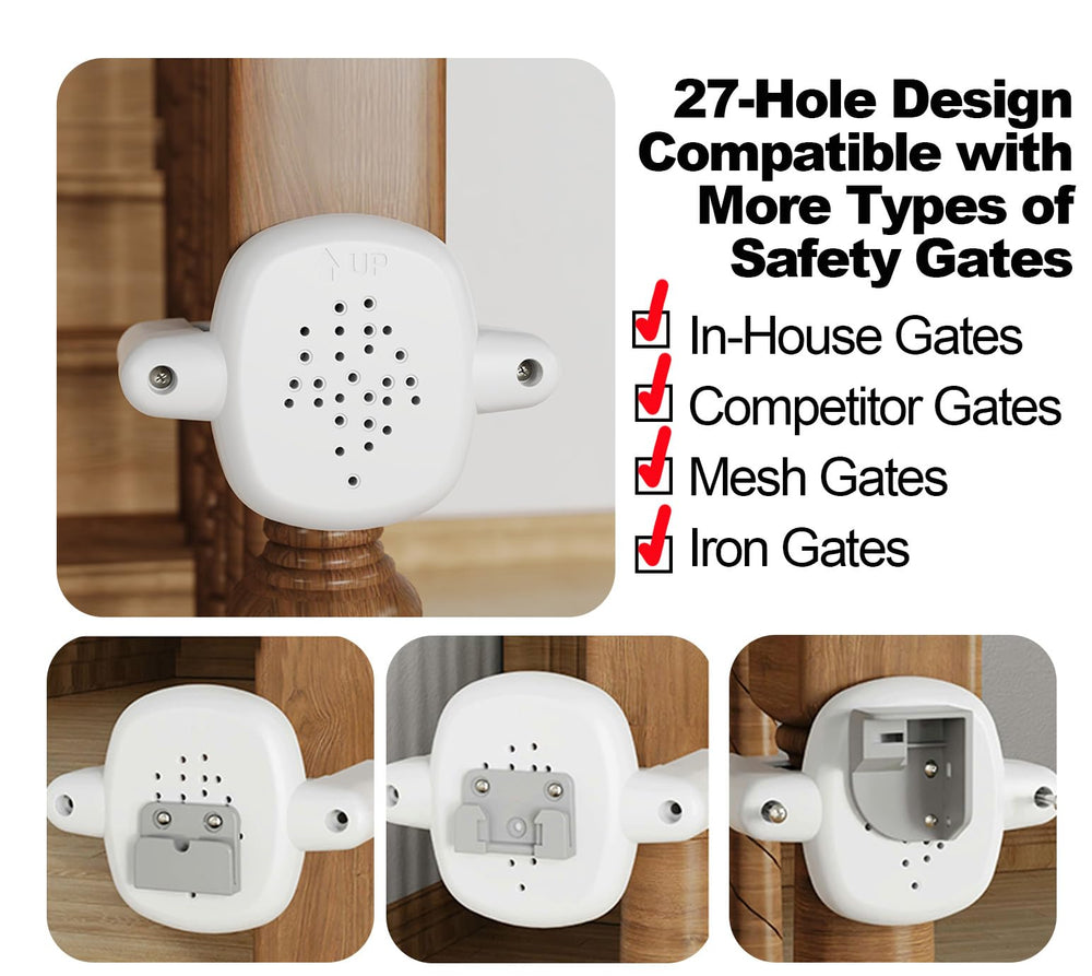 Della Stella two adapters included enable versatile top or bottom stair placement.