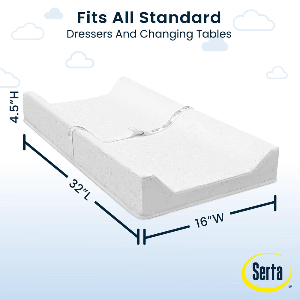 Delta Children Serta pad fits standard tables and dresser tops