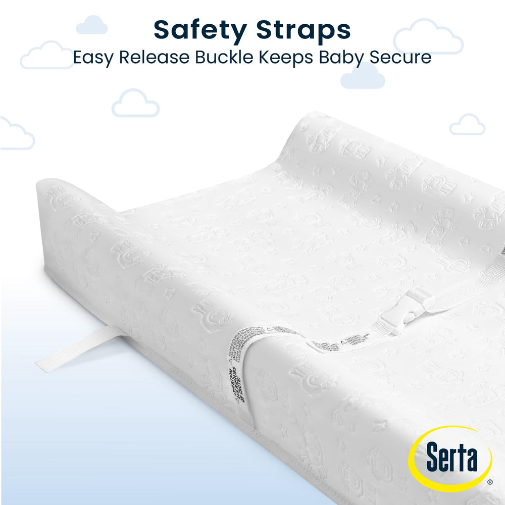 Delta Children Serta pad dimensions 32L x 16W x 4.5H inches