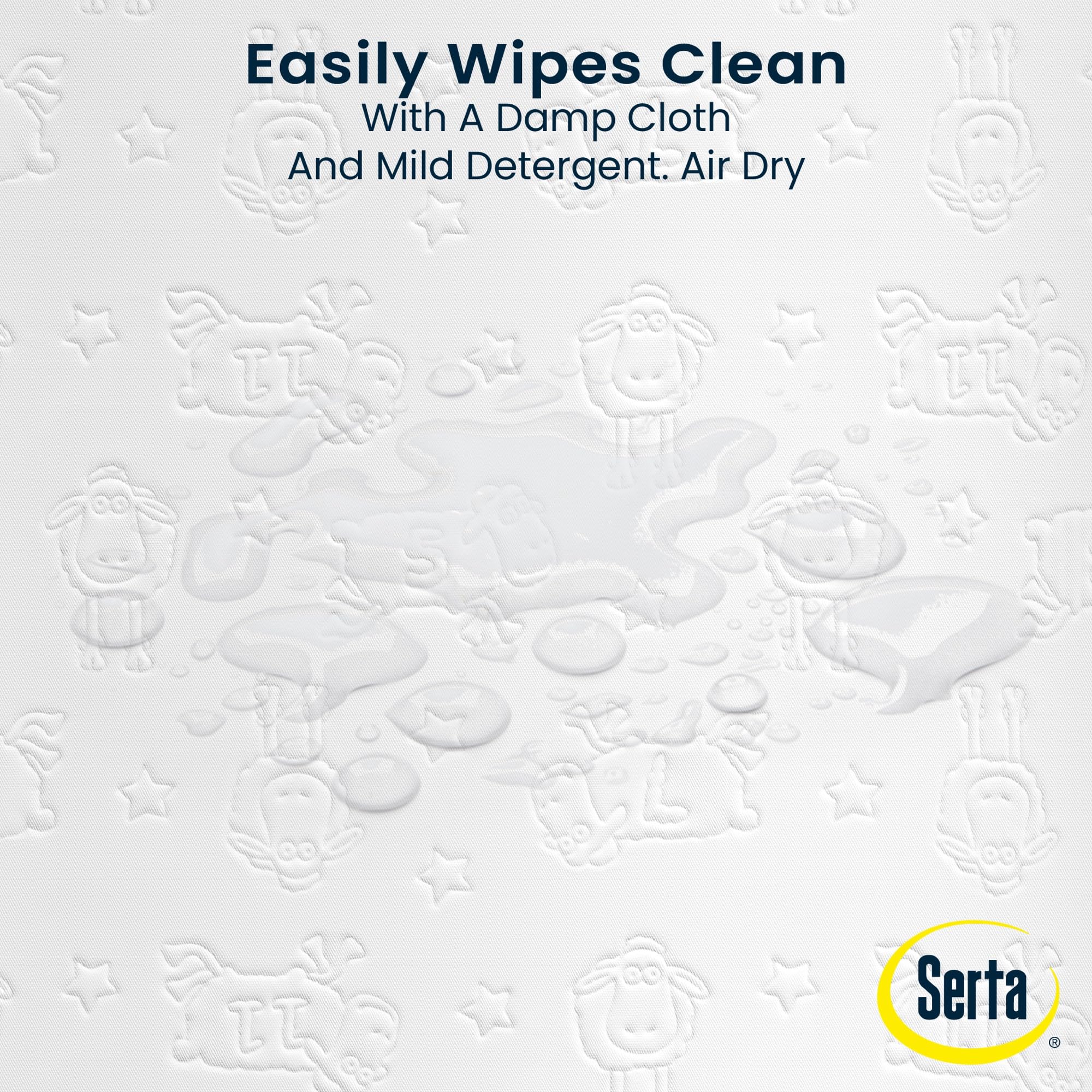 Hypoallergenic, wipe-clean vinyl helps maintain a fresh changing area