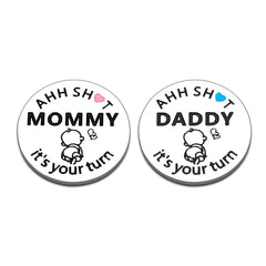 Delujouberst New Parent Decision Coin mostrando Mummy's Turn para decidir tareas diarias