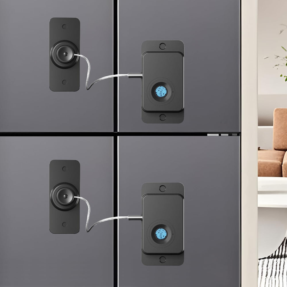 DENENTT smart fingerprint fridge lock: fast touch access for family-friendly refrigerator security.