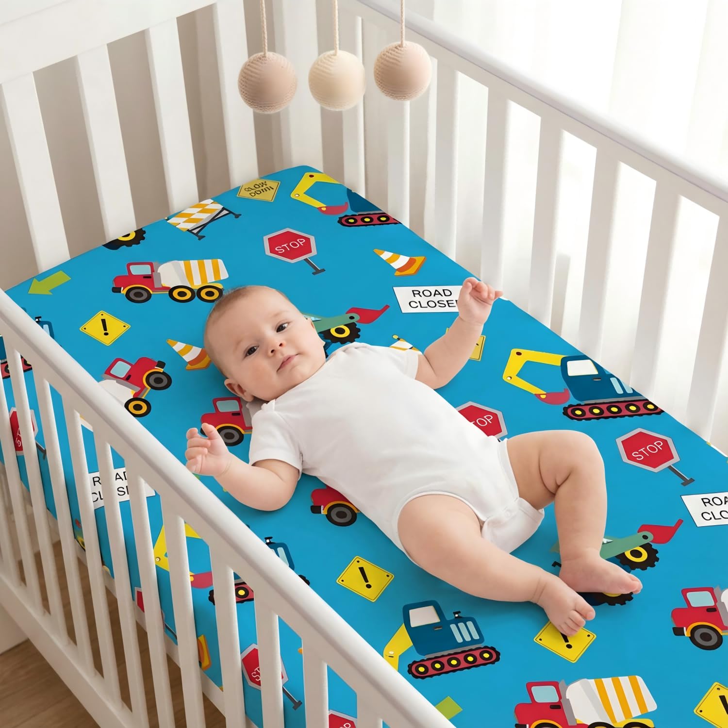 DengFengLai 52x28 fitted crib sheets fit standard cribs securely.