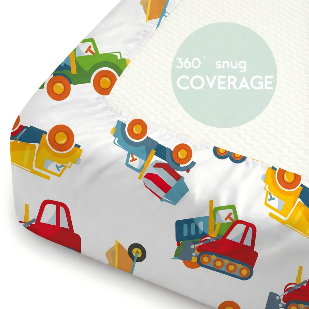 DengFengLai soft polyester crib sheets provide snug fit and breathable comfort.