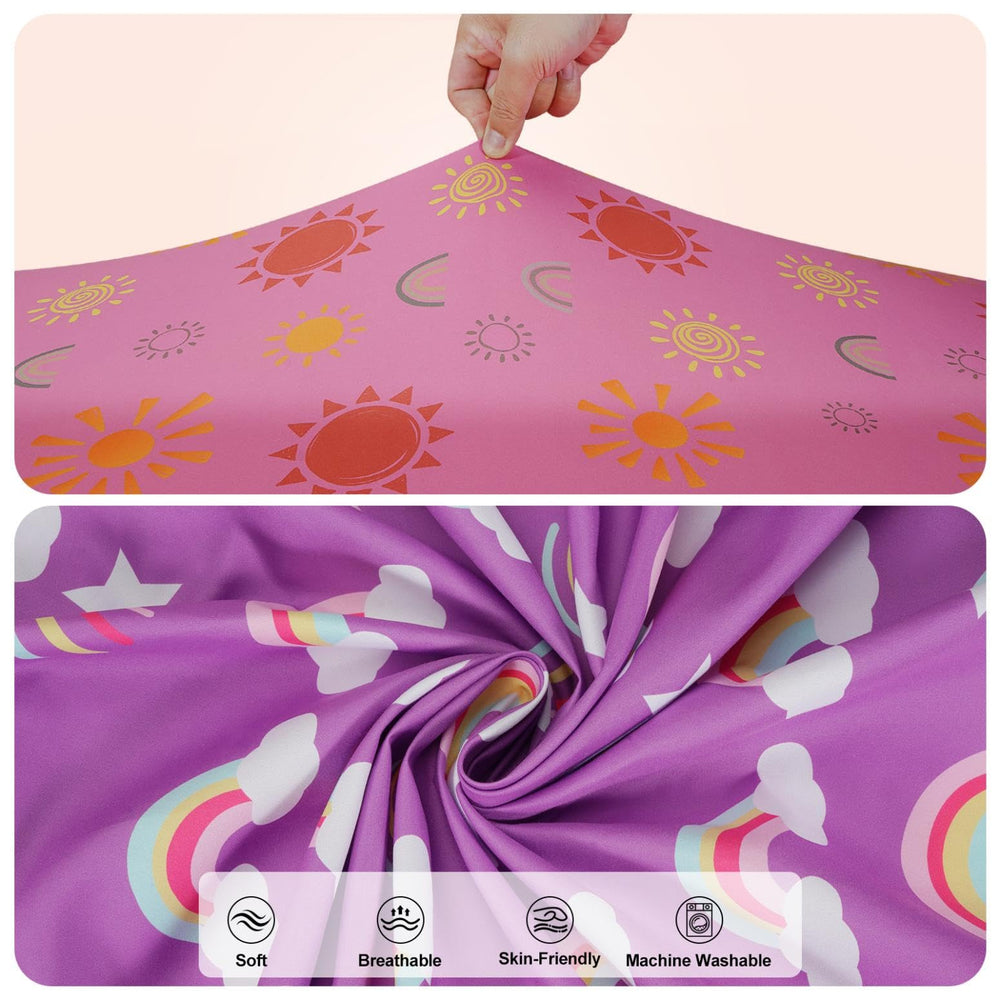DengFengLai dinosaur floral pattern crib sheet blends whimsy with breathability