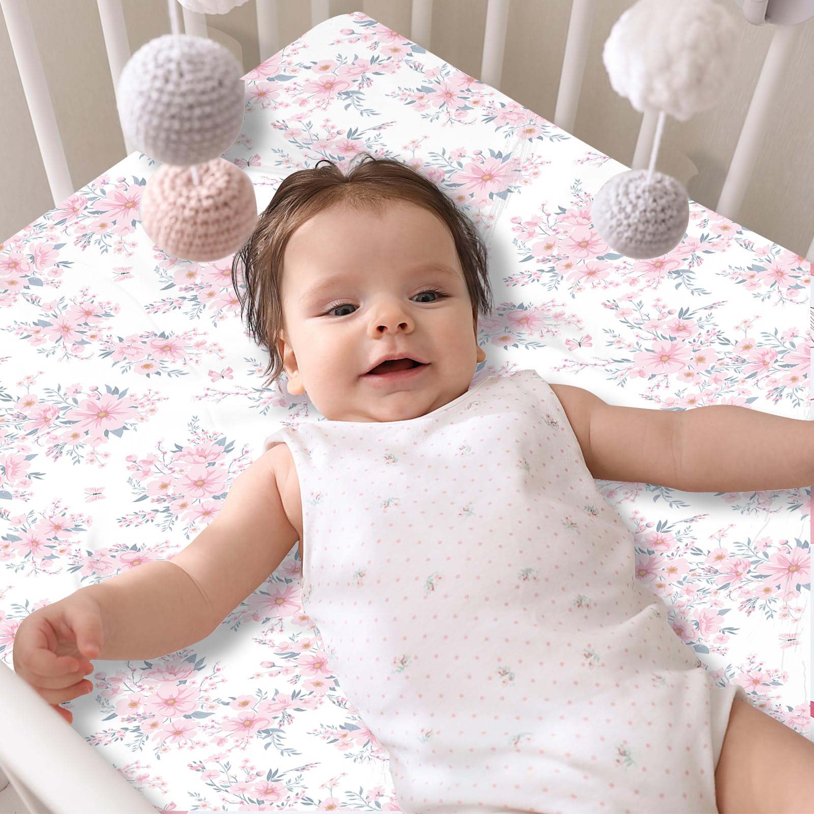DengFengLai easy-care crib sheets 28x52 stay soft after washing.