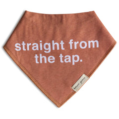 Denver James Bandana Bib front view with soft organic cotton for gentle feeding