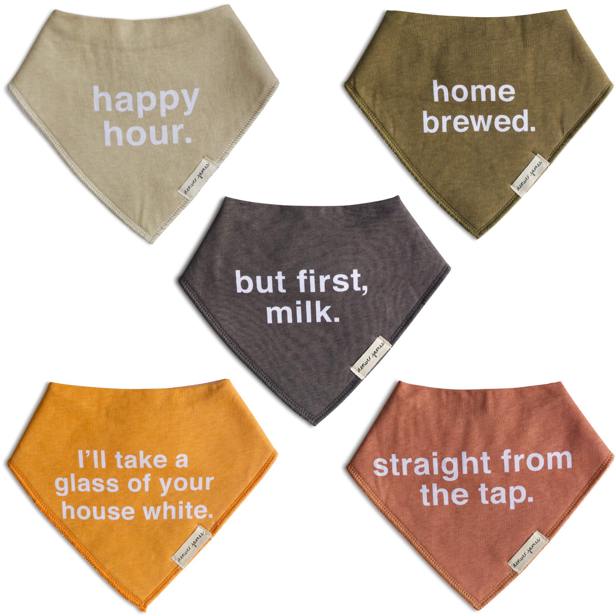 Gift-ready Denver James bib with unisex design