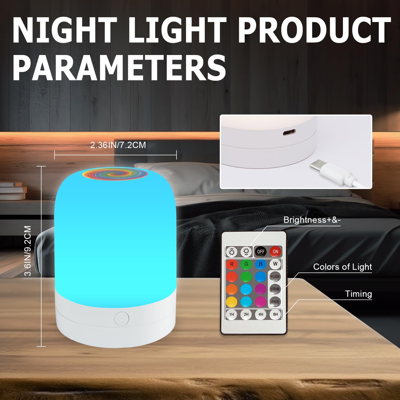 Deogos infinite dimming LED night light offers smooth brightness control