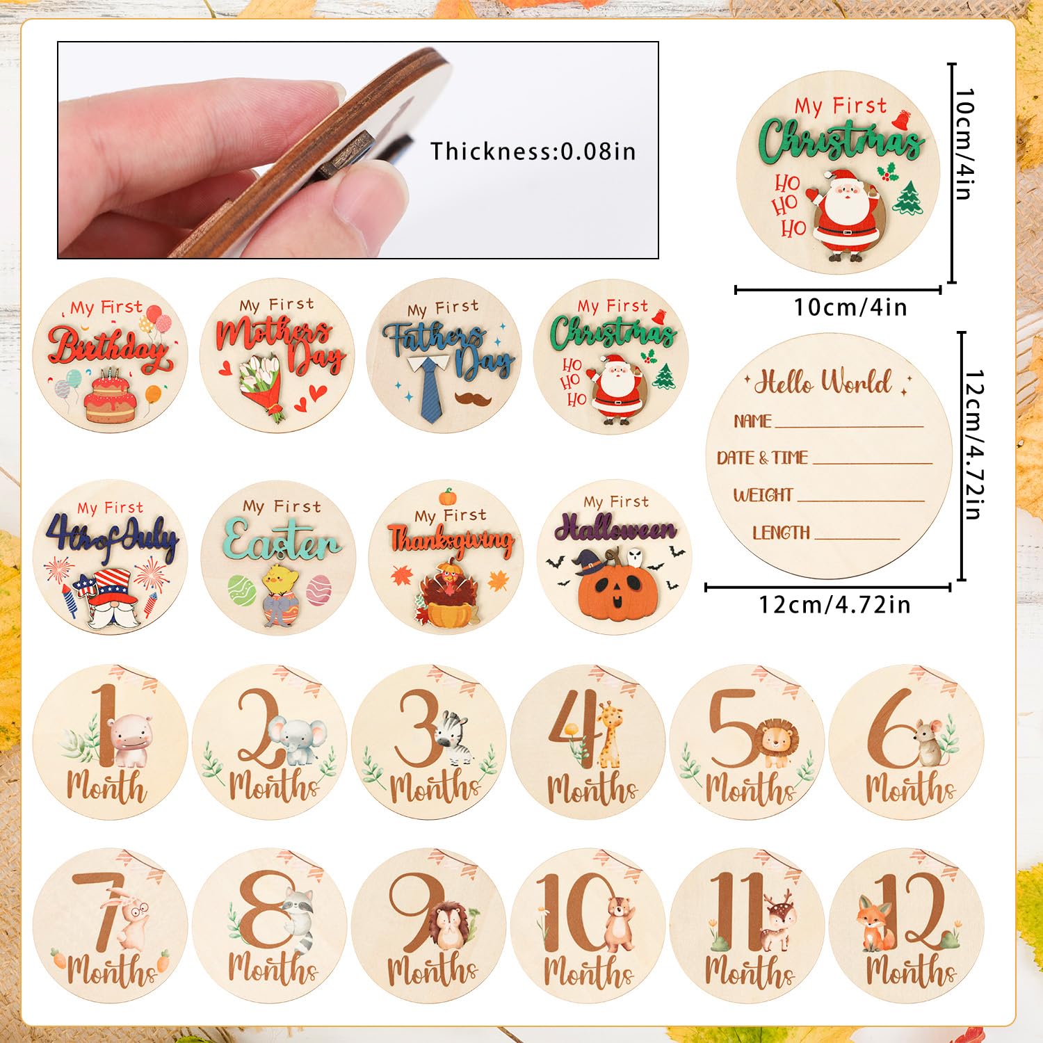 Deorfuy Easter holiday milestone signs with double-sided design for festive family memories.