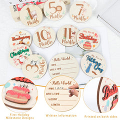 Deorfuy Thanksgiving double-sided signs document early milestones during joyful gatherings.
