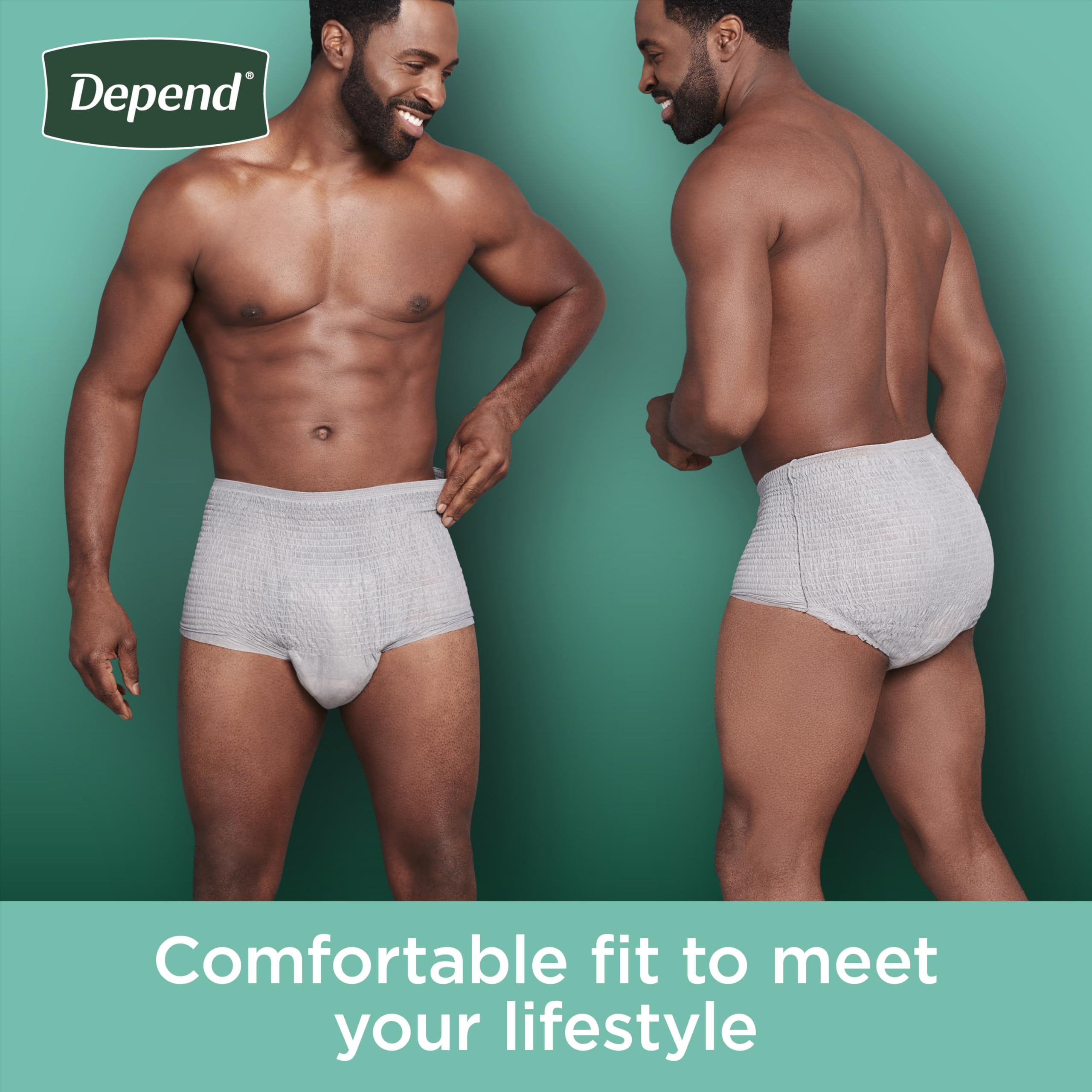 Depend Fresh Protection active-fit design moves with you for secure wear