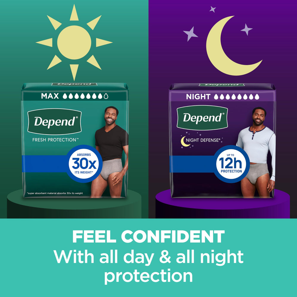 Depend Fresh Protection extra-large size offers a comfortable fit for larger waists