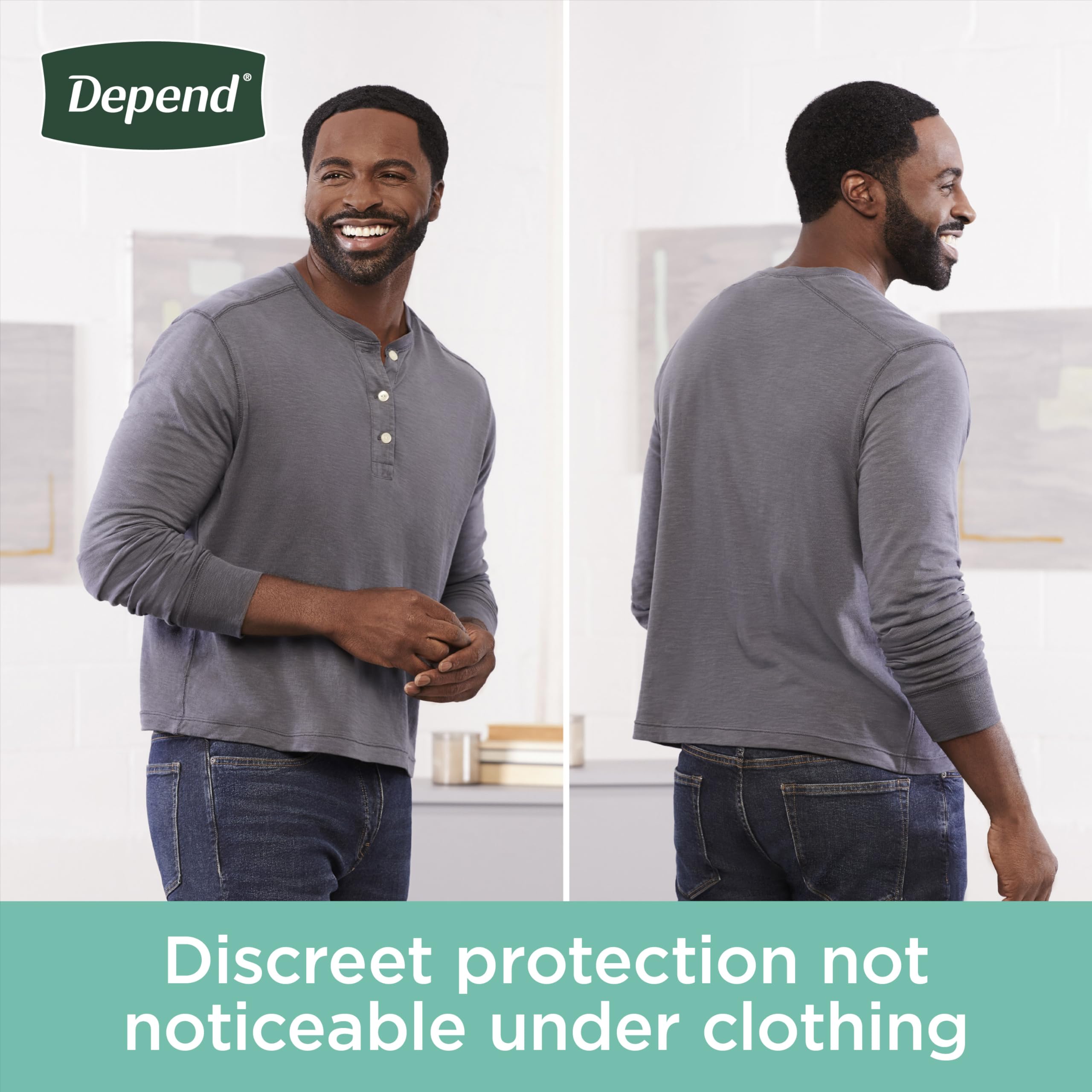 Depend Fresh Protection grey packaging hints at discreet presentation