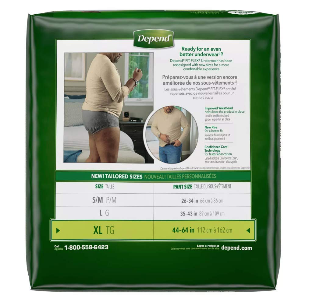Depend Men Fit-Flex Max XL fabric detail emphasizing soft cloth-like texture
