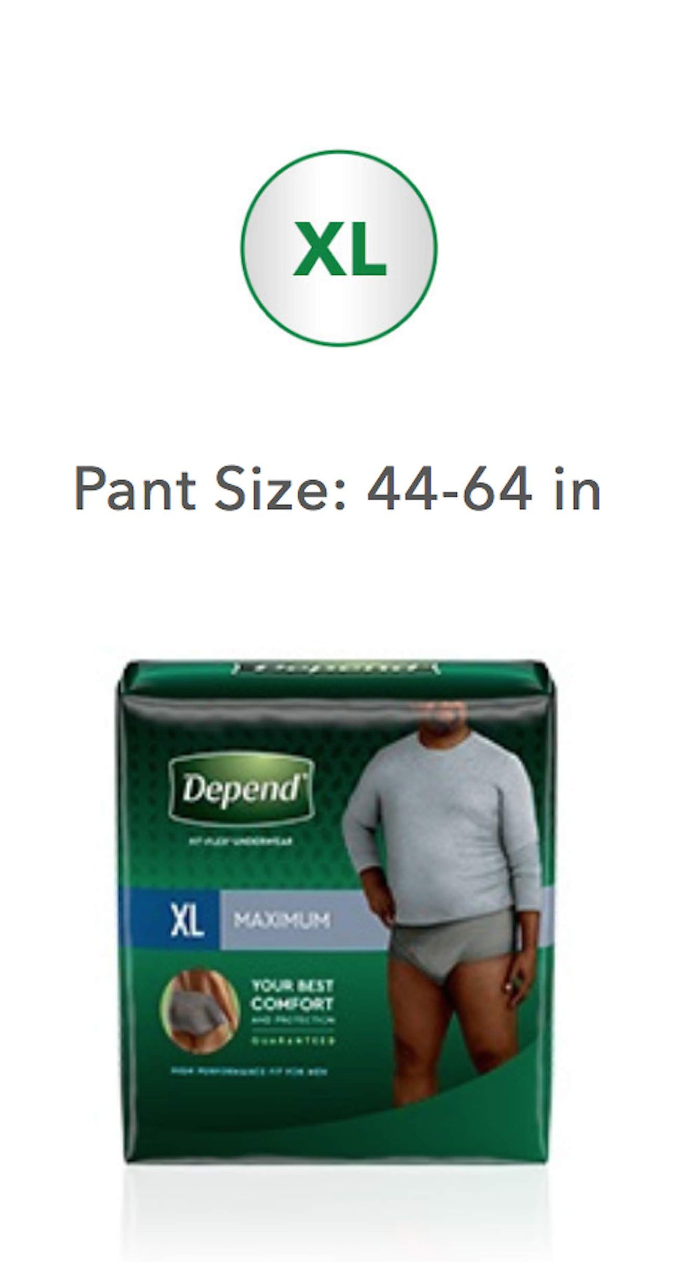 Depend Men Fit-Flex Max XL in-use depiction for everyday stay-dry confidence