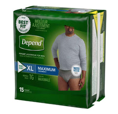 Depend Men Fit-Flex Max XL waistband closeup highlighting secure fit