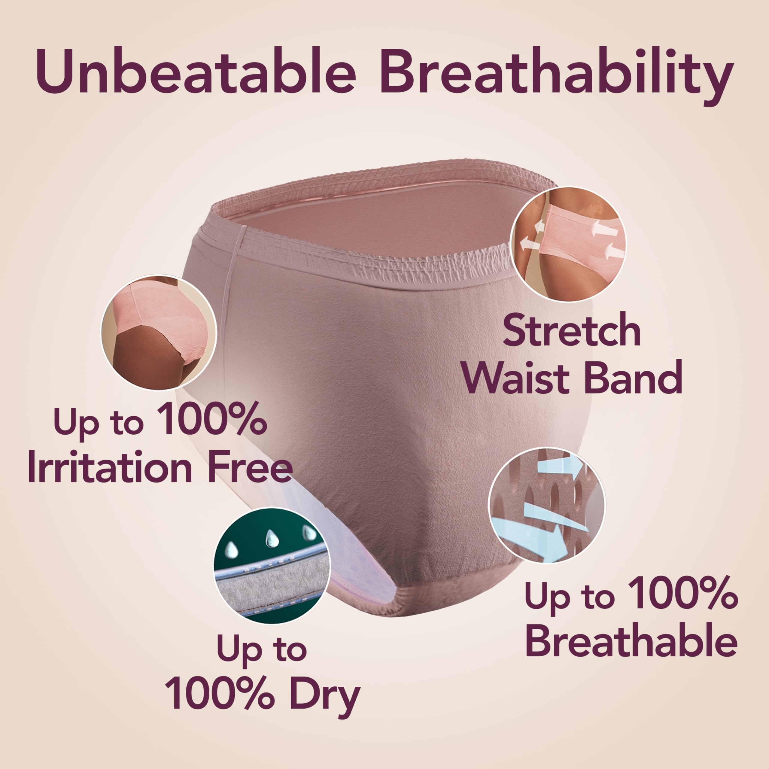 Depend Silhouette ultra-soft liner is gentle on skin during wear.