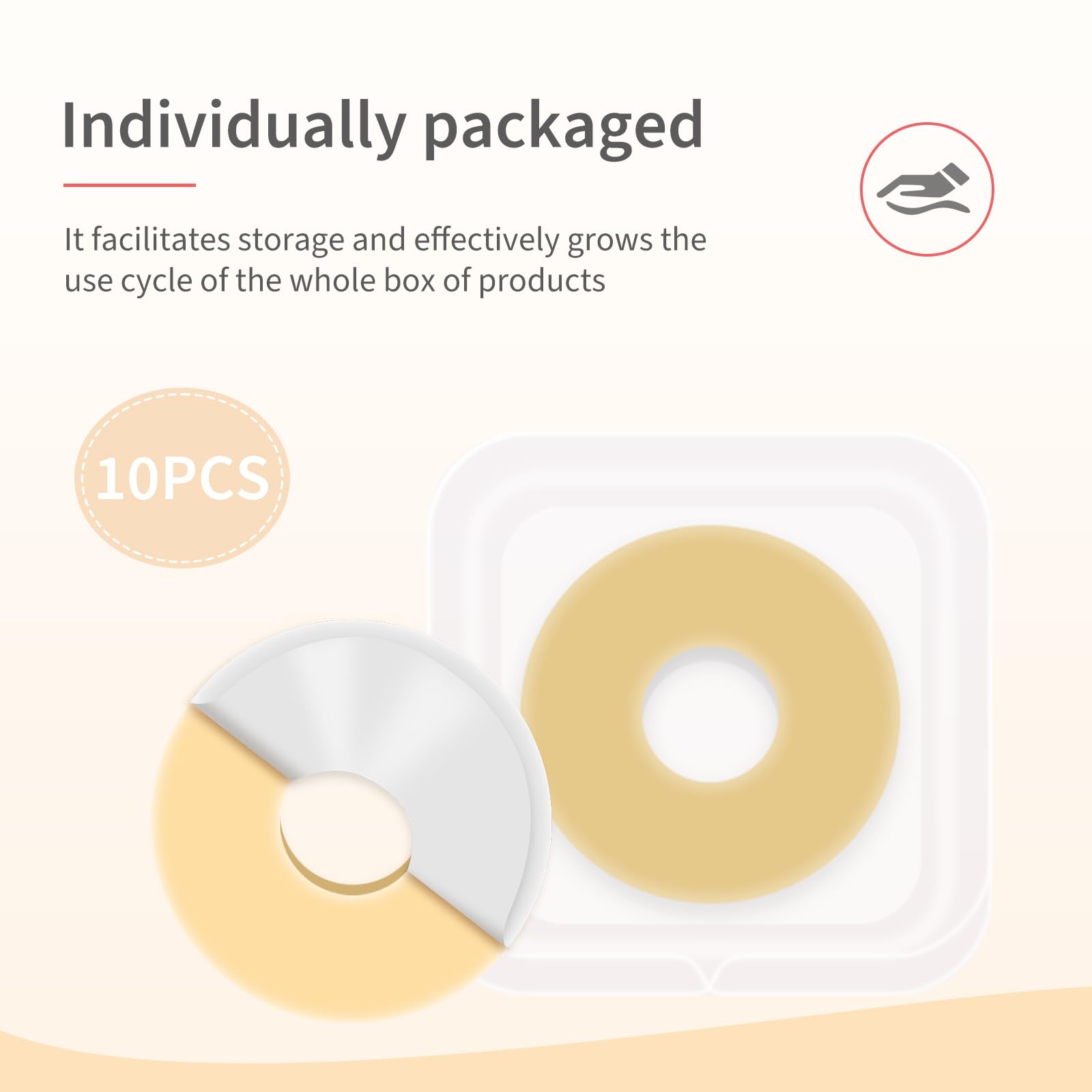 DERAYMI barrier ring easy-to-fit around stoma to reduce leaks.