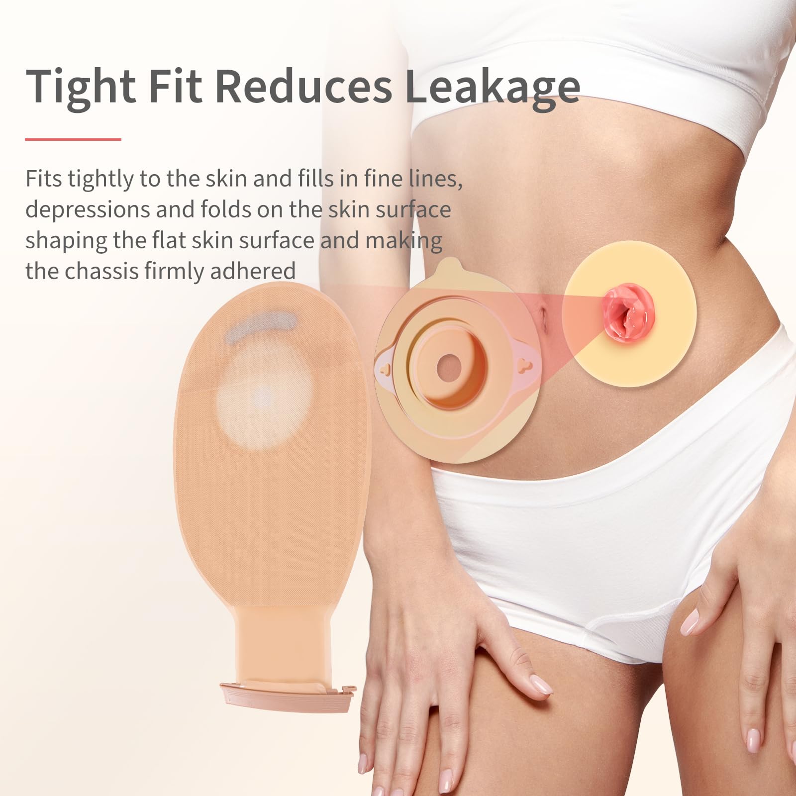 DERAYMI 2mm hydrocolloid rings adapt to uneven skin around stoma for comfort
