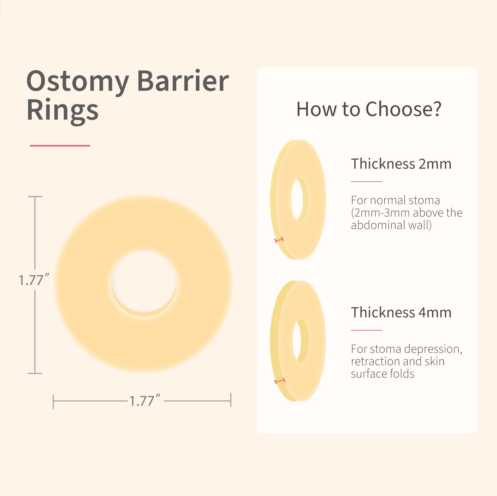 DERAYMI barrier rings stretch for a customizable fit on uneven skin.