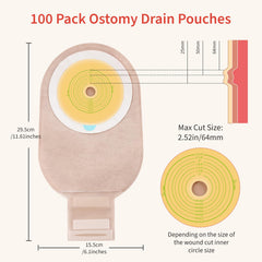 DERAYMI one-piece ostomy bag with velcro closure for secure leak protection.