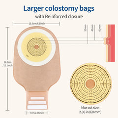 DERAYMI one-piece drainable bag close-up showing secure sealing and skin-friendly contact.