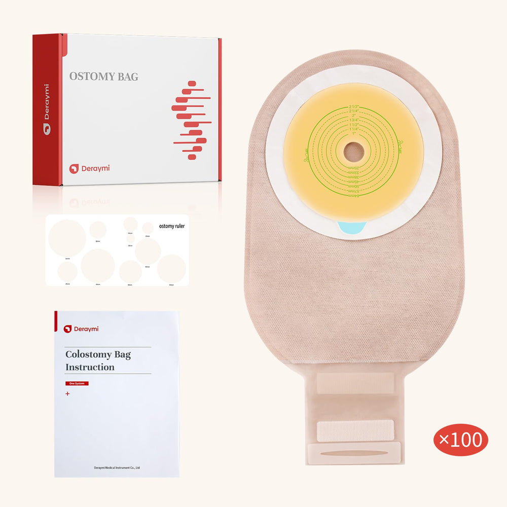 DERAYMI packaging includes 100 bags and an instruction manual for easy use.