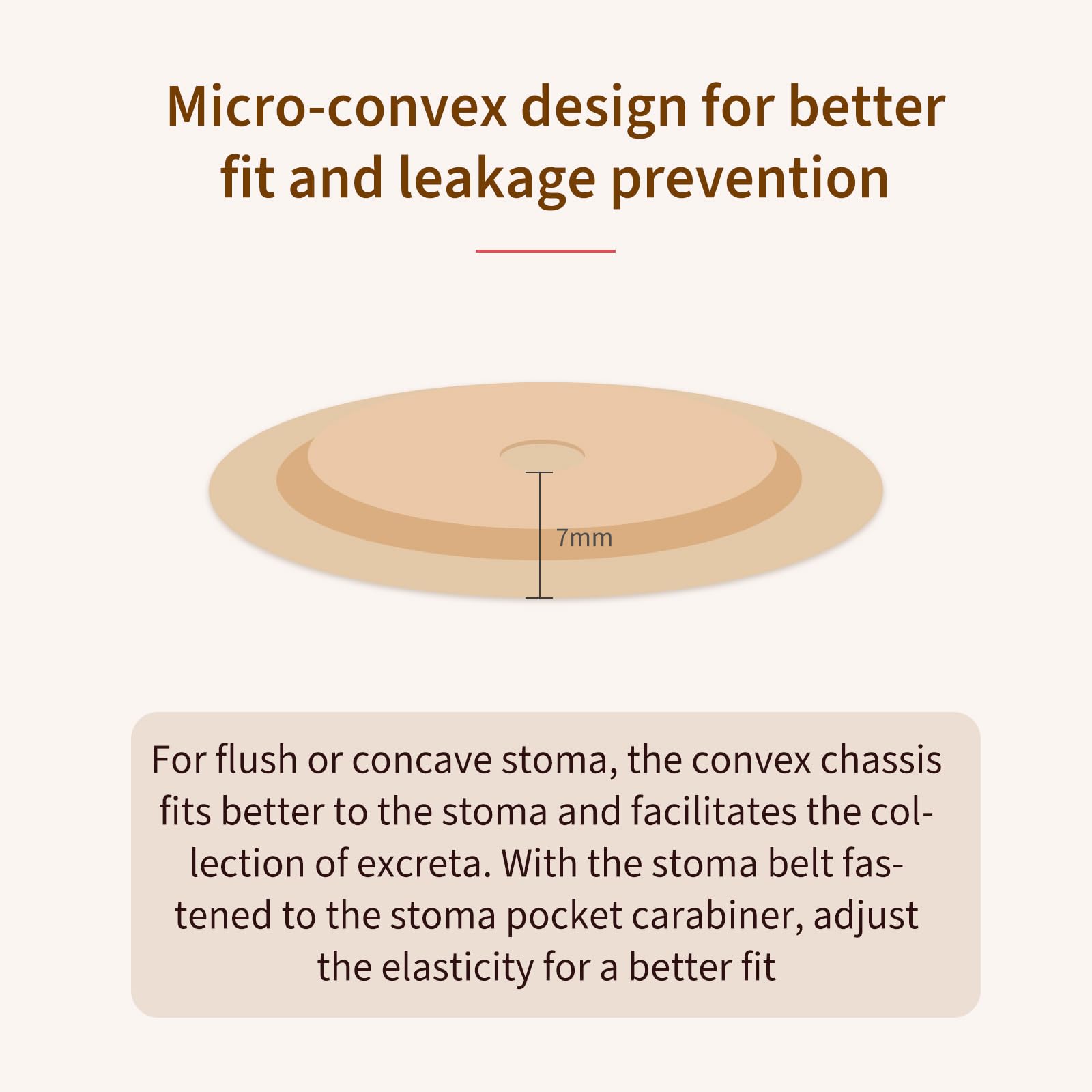 DERAYMI semi-opaque ostomy pouch allows quick fluid level checks.