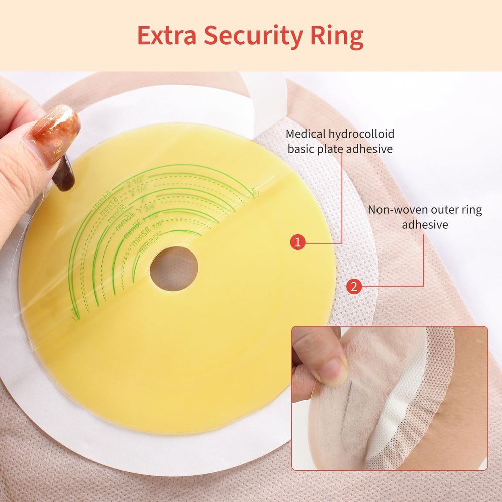DERAYMI stoma measurement card helps you cut to fit accurately.