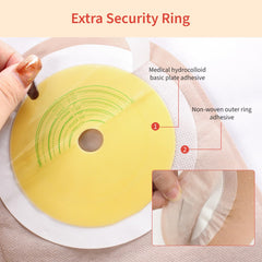 DERAYMI stoma measurement card helps you cut to fit accurately.