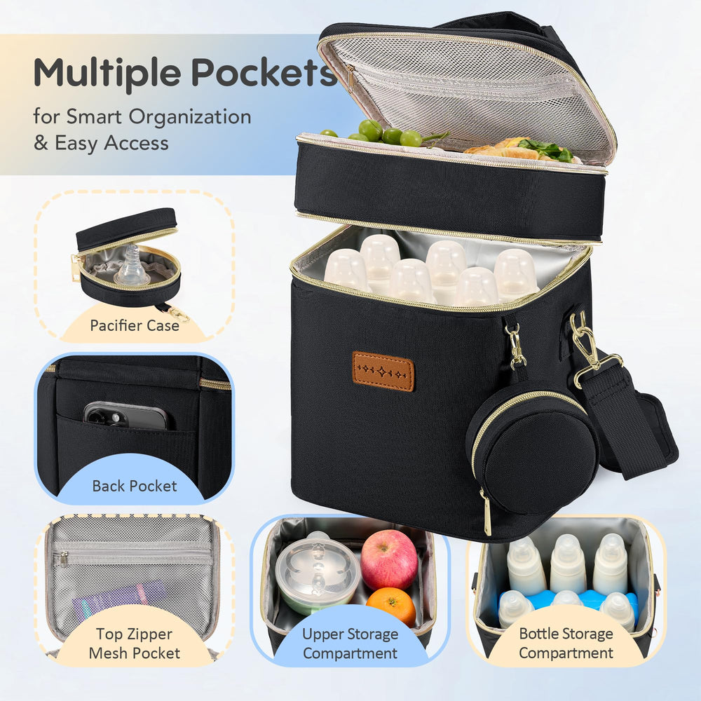 DerBiedersinn cooler includes ice pack for extended cooling time