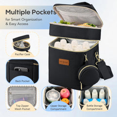 DerBiedersinn cooler includes ice pack for extended cooling time