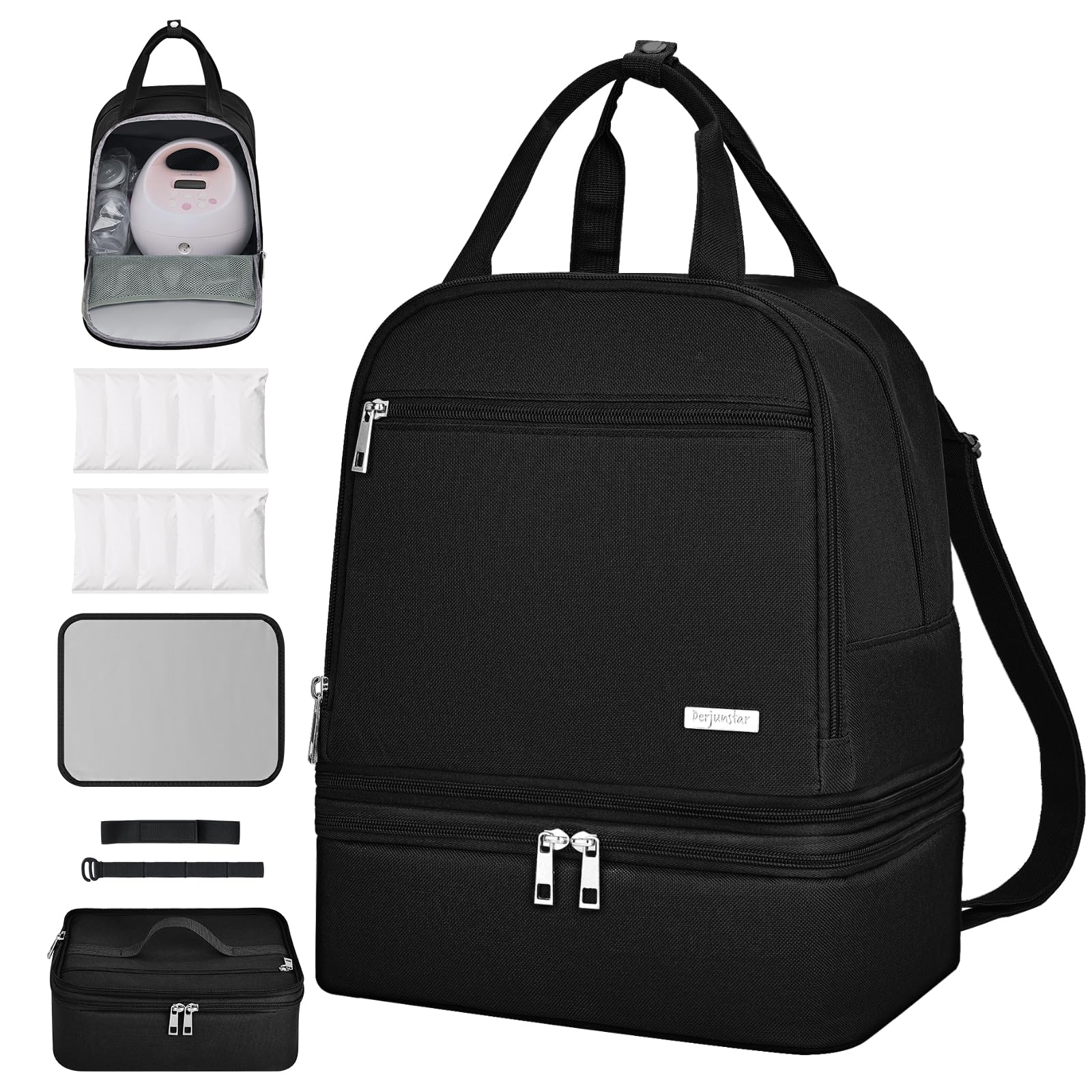 DERJUNSTAR Derbiedersinn breast pump bag for daily professional use.