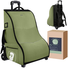 DerBiedersinn car seat travel bag with wheels for airplane use