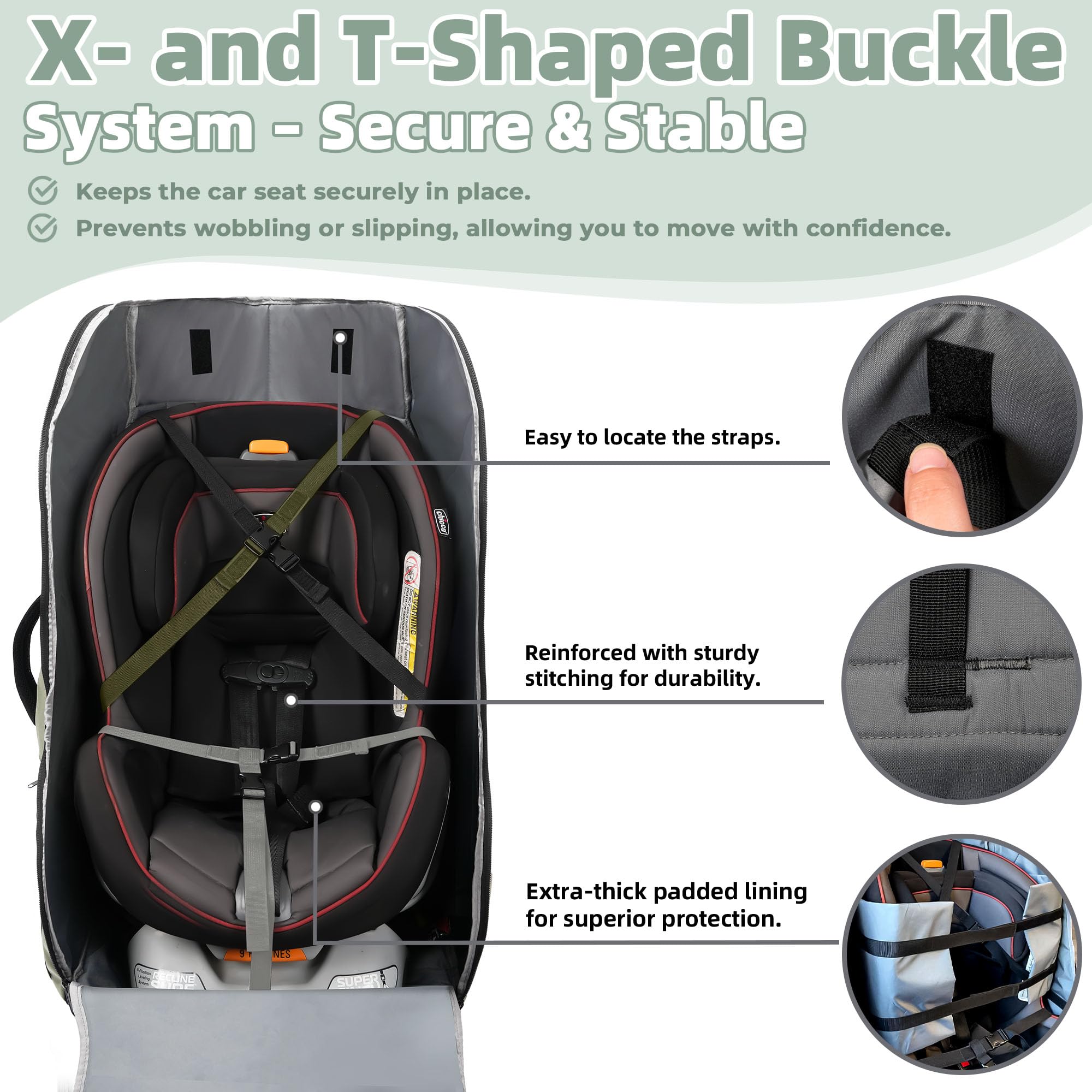 DerBiedersinn padded backpack straps enable hands-free airport navigation