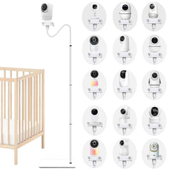 Derebir baby monitor floor stand with base clamp for secure mounting