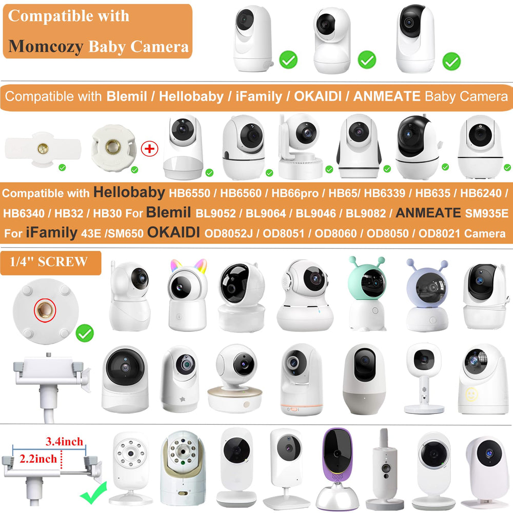 Derebir universal mount compatible with multiple baby monitors